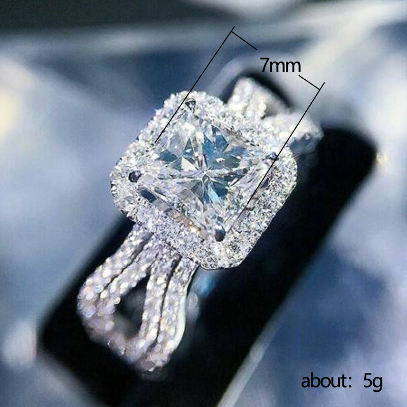 Exquisite Full Diamond Ladies Engagement Ring