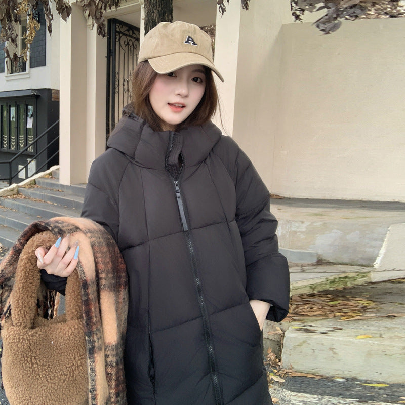 Cotton-padded Mid-length Thickened Down Cotton Jacket
