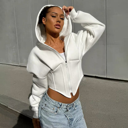 Zipper Hoodie Cardigan Y2K Ins Fashion Street Long Sleeve