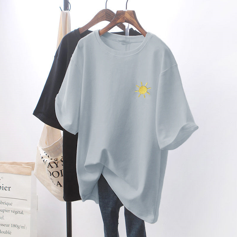 White Loose Short-sleeved T-Shirt
