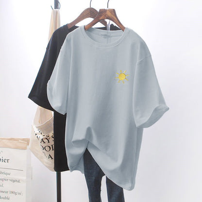 White Loose Short-sleeved T-Shirt