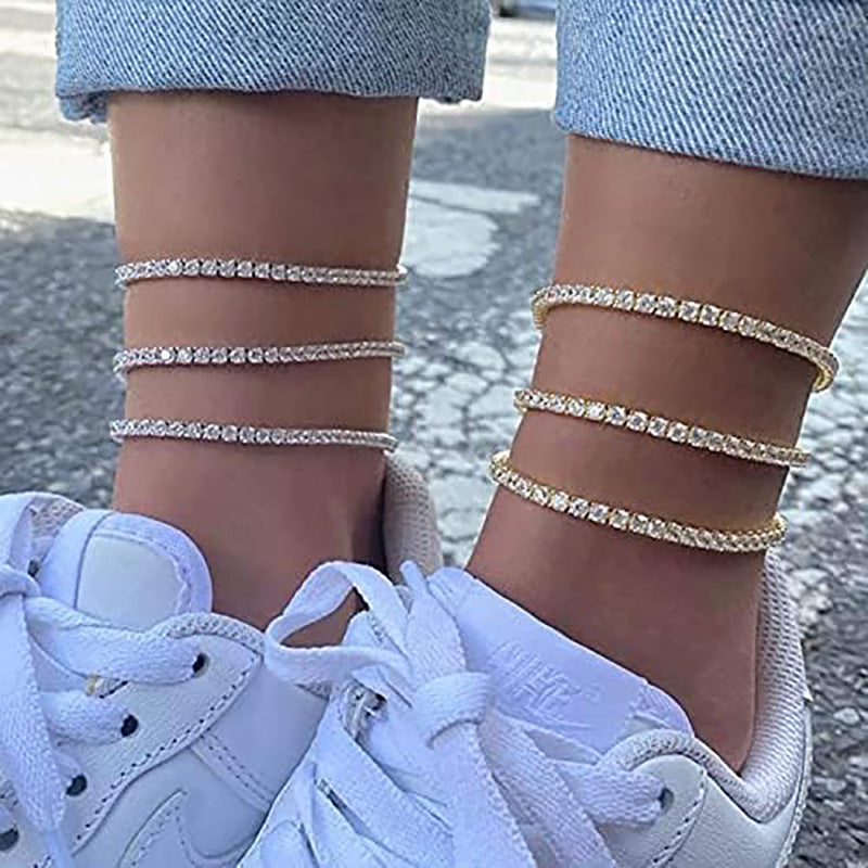 Shiny Loose Diamond Fashion Beach Anklet