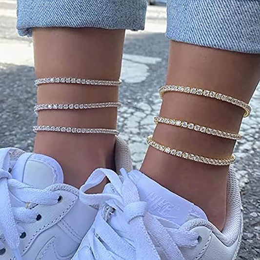 Shiny Loose Diamond Fashion Beach Anklet
