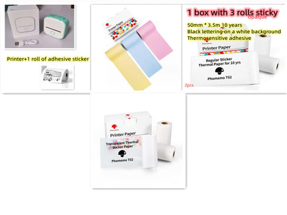 Portable Mini Thermal Label Printer Home Photo Printer Student Wrong Question Printer Bluetooth-compatible