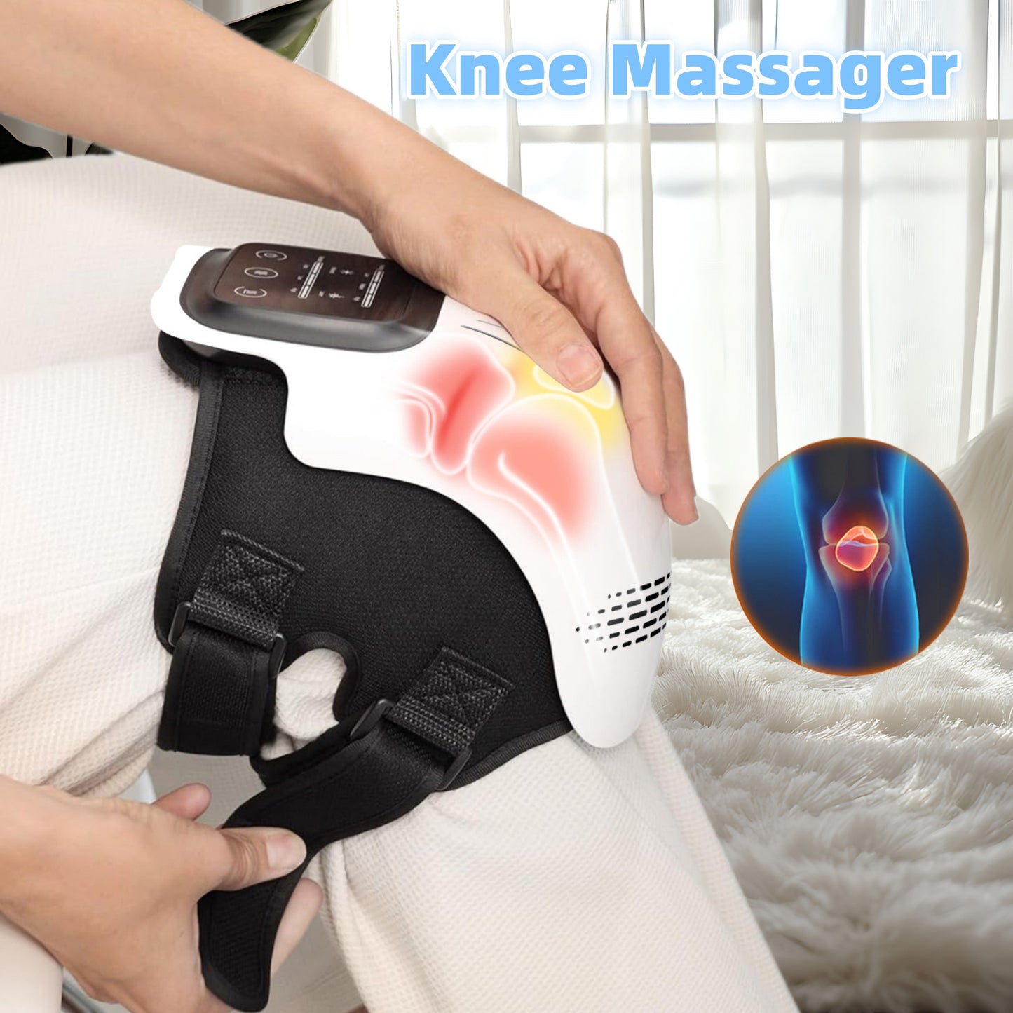 Intelligent Home Use Electric Intelligent Kneading Heating Knee Massager Rechargeable Pain Relief Infrared Laser Vibration