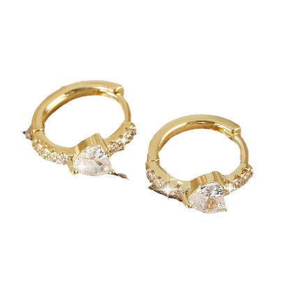 European And American Style Luxury Love Round Ear Clip