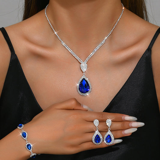 Red Sapphire Blue Pendant