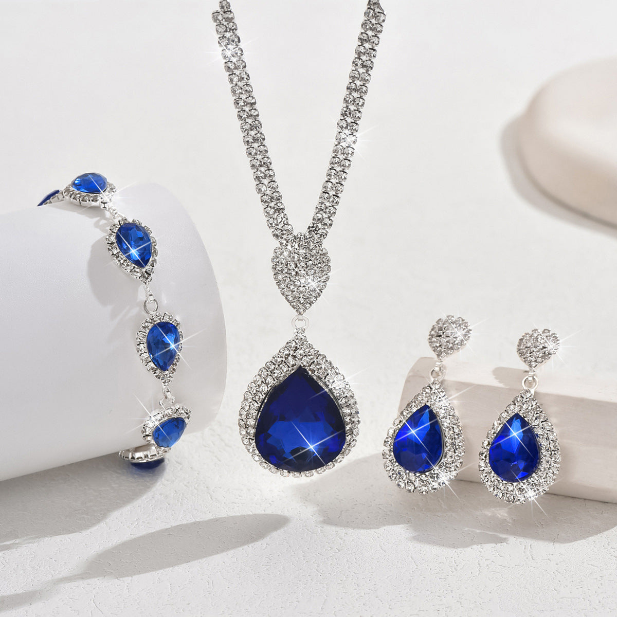 Red Sapphire Blue Pendant