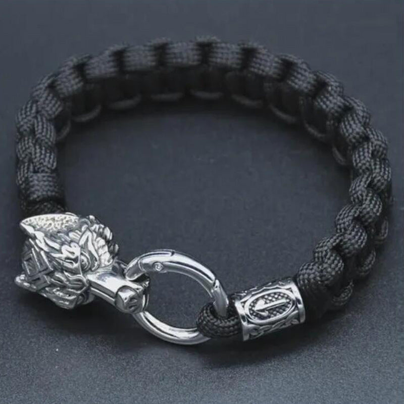 Stainless Steel Wolf Head Bracelet