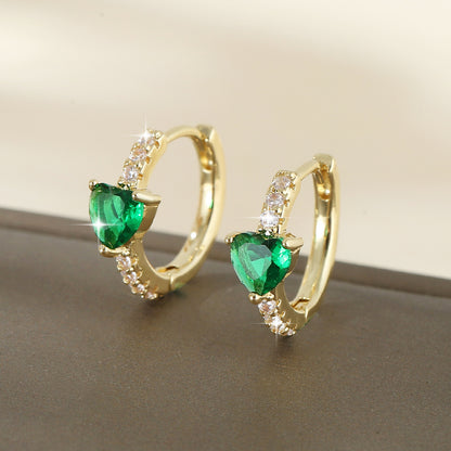 European And American Style Luxury Love Round Ear Clip