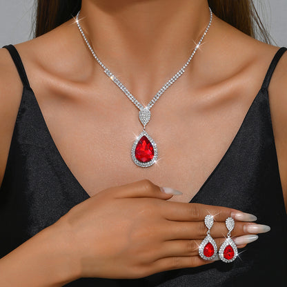 Red Sapphire Blue Pendant