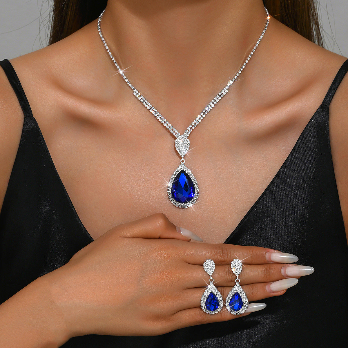 Red Sapphire Blue Pendant