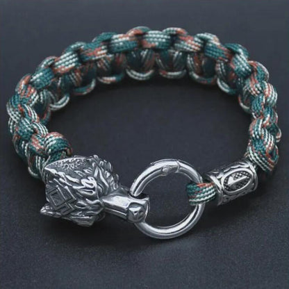 Stainless Steel Wolf Head Bracelet