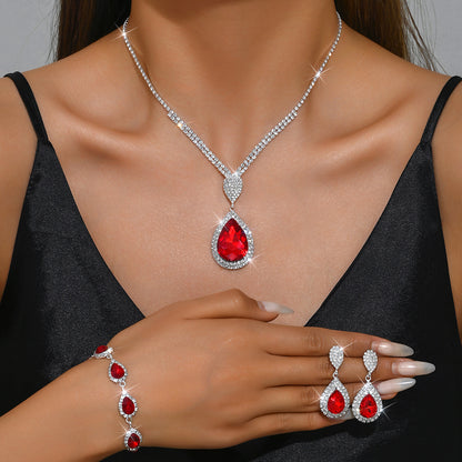 Red Sapphire Blue Pendant