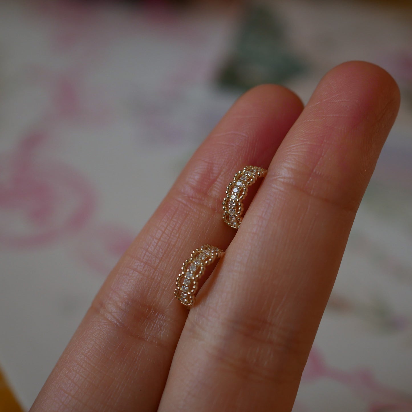 Gold Lace Earrings