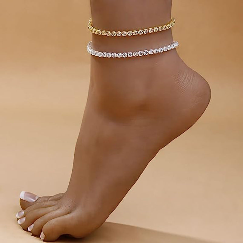 Shiny Loose Diamond Fashion Beach Anklet