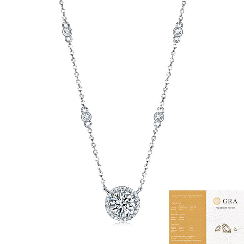 925 Silver Dot Pendant Fashion Chain
