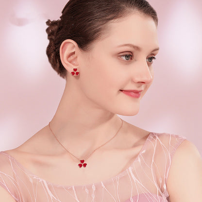 Simple And Versatile Creative Crystal Earring Set Women