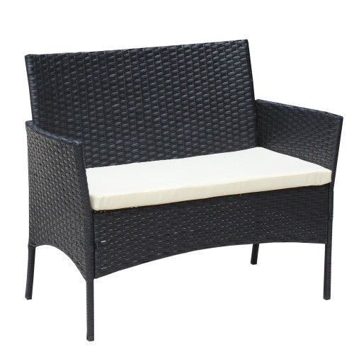 4 PC Rattan Patio Furniture Set Outdoor