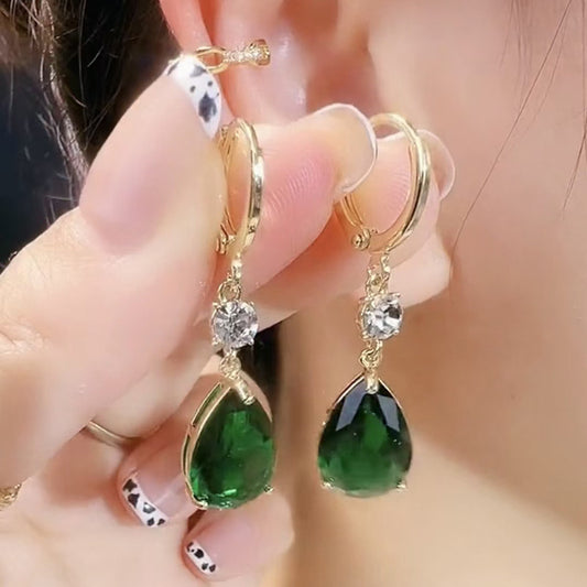Emerald Teardrop Earrings