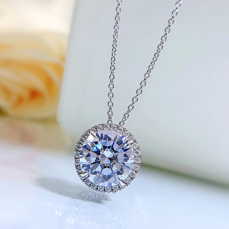 New White Diamond Pendant For Women