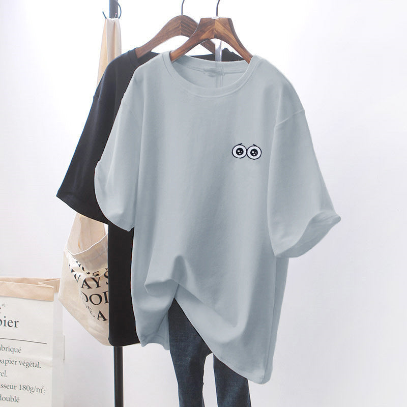 White Loose Short-sleeved T-Shirt