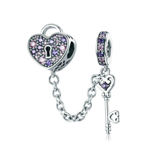 S925 Sterling Silver Charm Heart Spoon Chain Bracelet
