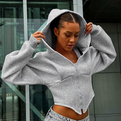 Zipper Hoodie Cardigan Y2K Ins Fashion Street Long Sleeve