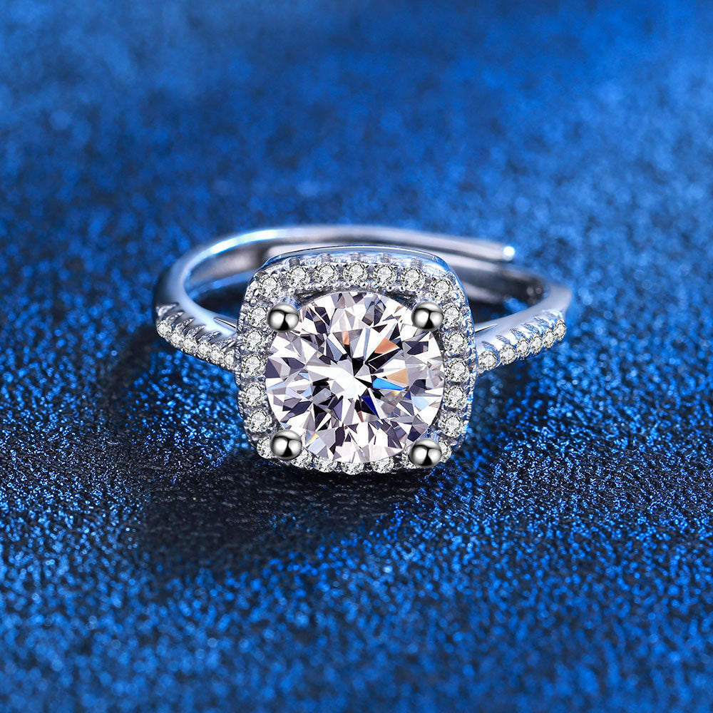 Four-claw Princess Square Ring Women