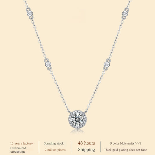 925 Silver Dot Pendant Fashion Chain