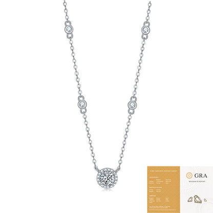 925 Silver Dot Pendant Fashion Chain
