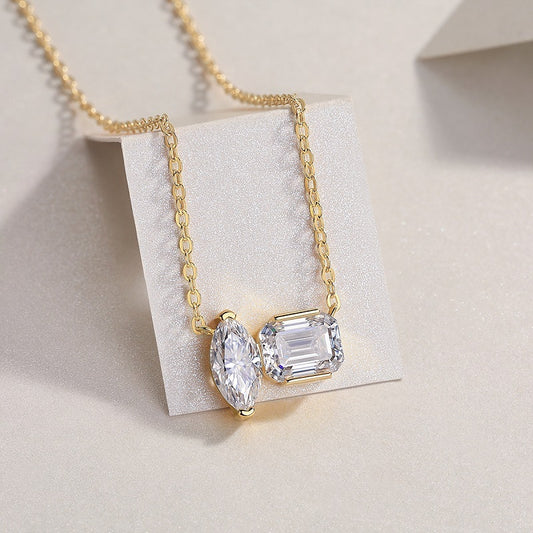 Double Diamond Shadow Sterling Silver Jewelry