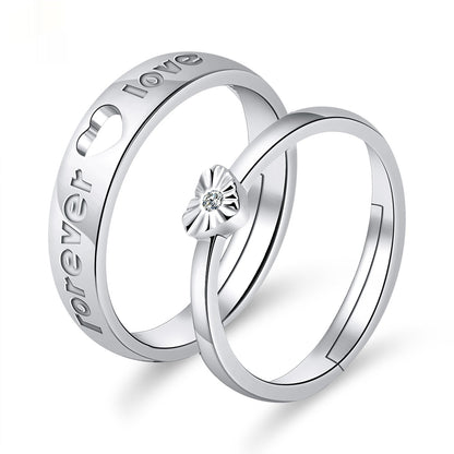 Moissanite Engagement Couple Rings