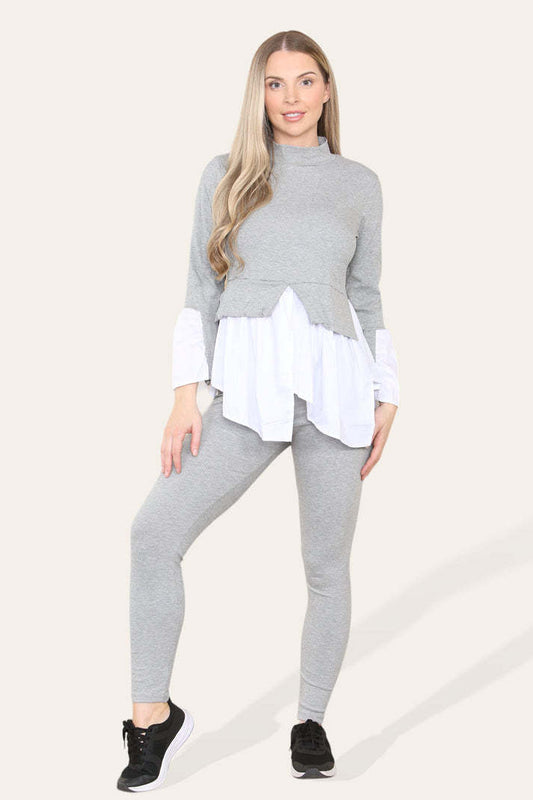 Flared Shirt And Leggings Co-Ord Set