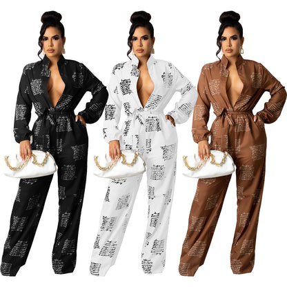 Fashion Loose Shirt Long Sleeve Romper