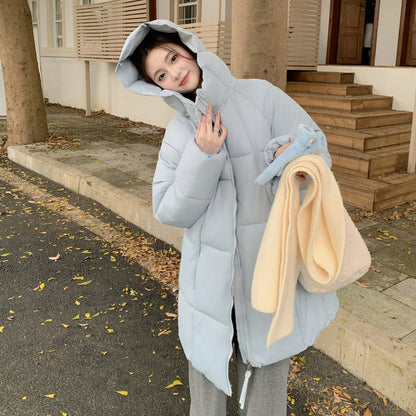 Cotton-padded Mid-length Thickened Down Cotton Jacket