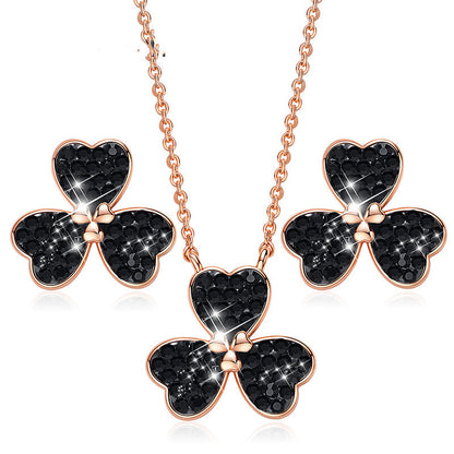 Simple And Versatile Creative Crystal Earring Set Women