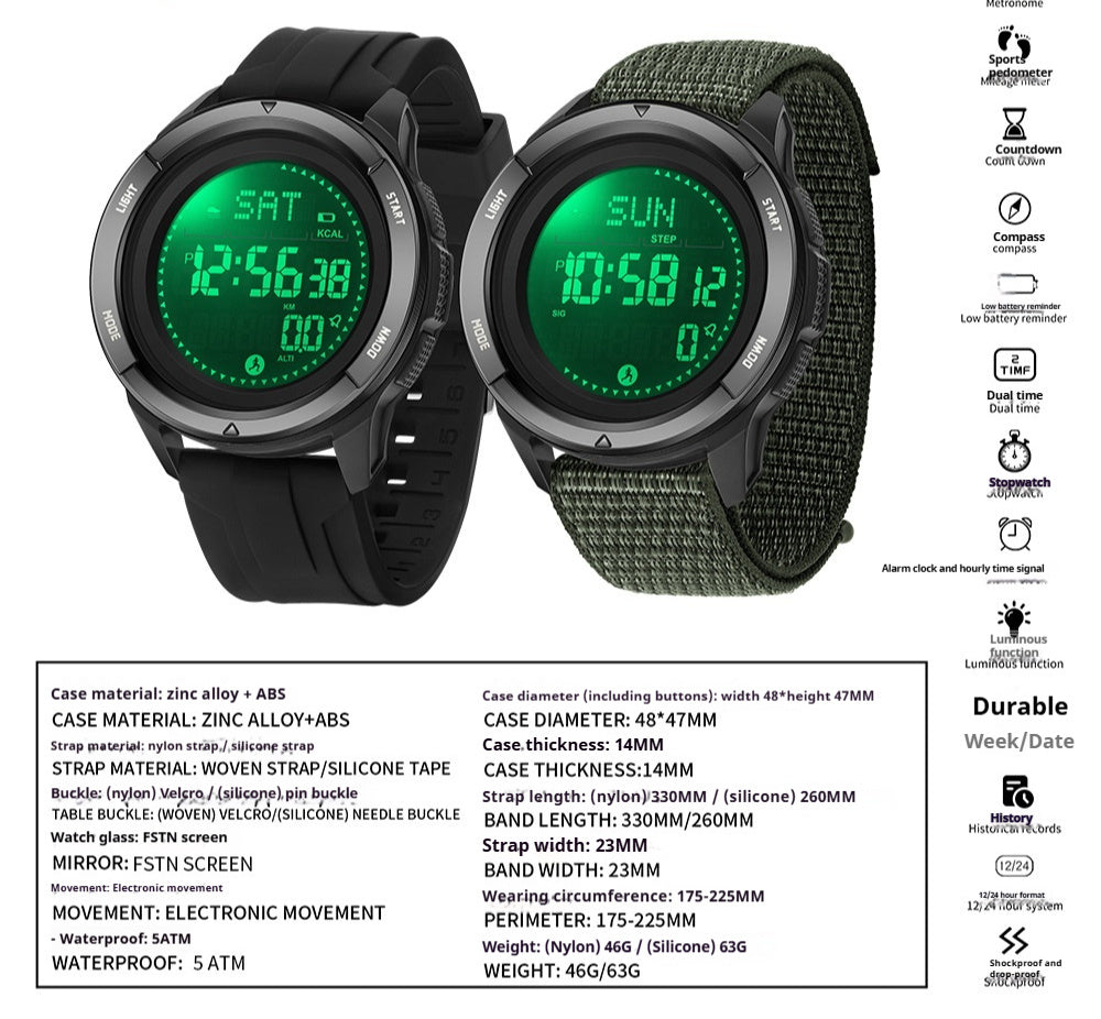 Men's Waterproof Multifunctional Outdoor Sports Watch