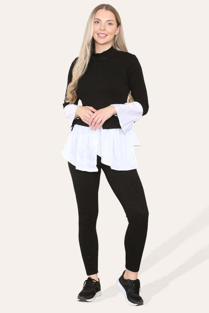 Flared Shirt And Leggings Co-Ord Set