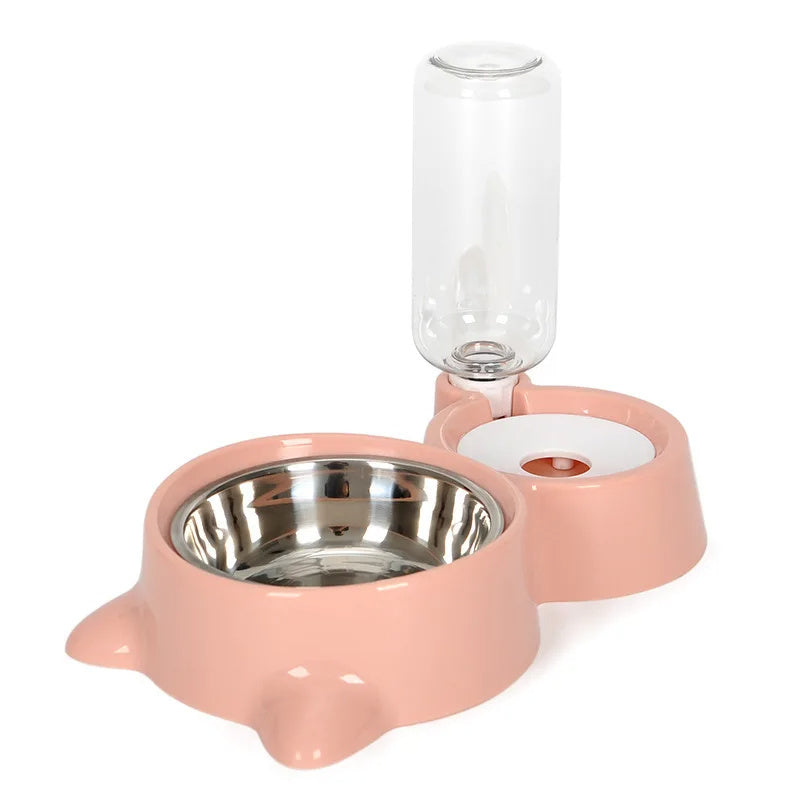 Cat Bowl Fountain Automatic Food Water Feeder
