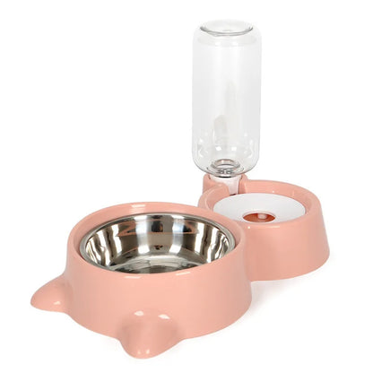 Cat Bowl Fountain Automatic Food Water Feeder