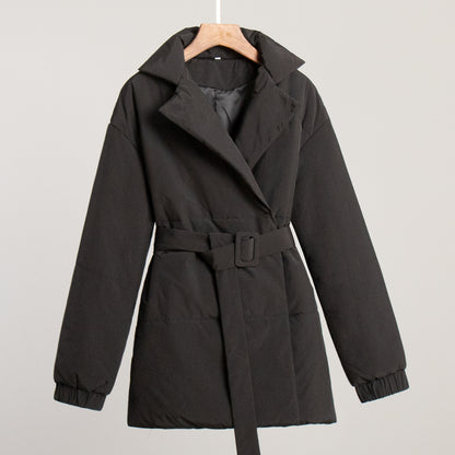 New Thickened Slimming Cinched Cotton-padded Coat
