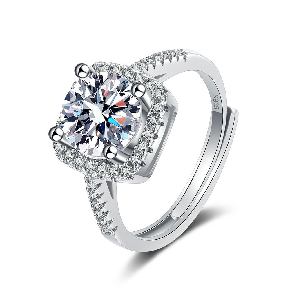 Four-claw Princess Square Ring Women