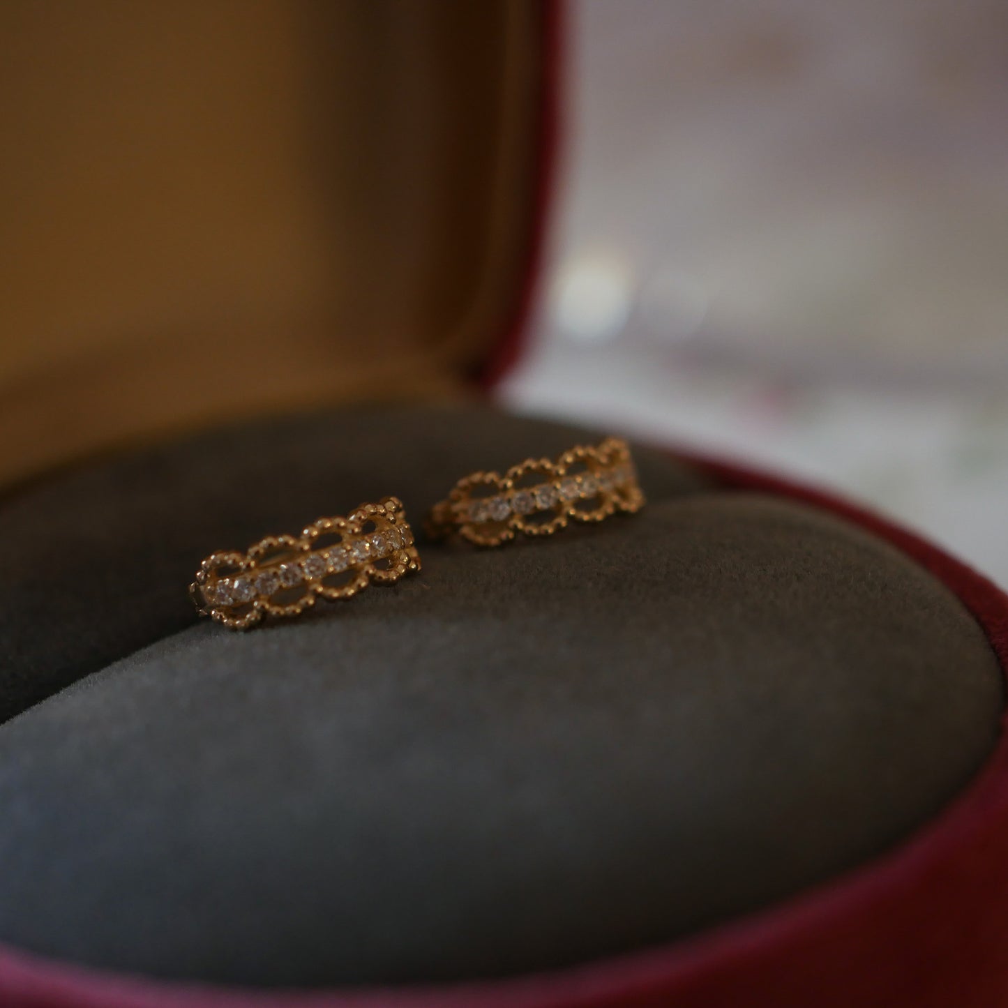 Gold Lace Earrings